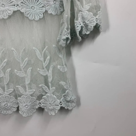 Sundance Women's Dreamscape Lace Floral Sheer Embroidered Boho Romantic Size S‎ - Picture 5 of 11